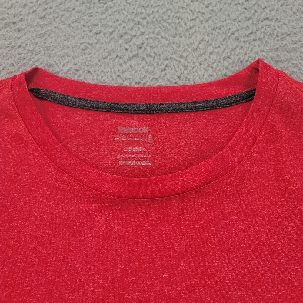 Reebok Shirt Mens 3XL‎ Red Tee Crew Neck Short Sleeve Sports Running Walking - Picture 3 of 12